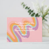 レトロなロー転がラスケートの誕生日 サンキューカード (スタンド正面)