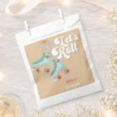 レトロなロー転がラスケートの誕生日 フェイバーバッグ (クリップ留めされた状態)