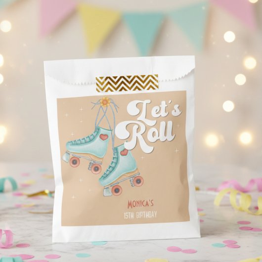 レトロなロー転がラスケートの誕生日 フェイバーバッグ