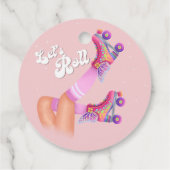 レトロなロ転がーラーで誕生日をスケート感謝していしよう フェイバータグ (裏面)