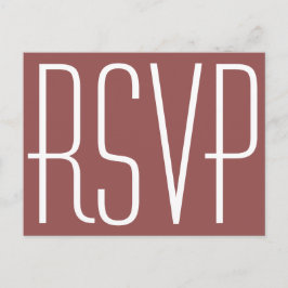 レトロなワインと白のRSVP インビテーションポストカード