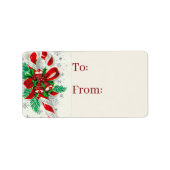 レトロなヴィンテージのクリスマスキャンディ ラベル (正面)