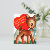 レトロなヴィンテージのバレンタインデア シーズンポストカード (スタンド正面)