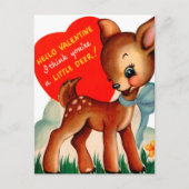 レトロなヴィンテージのバレンタインデア シーズンポストカード (正面)