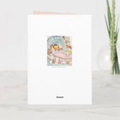 レトロなヴィンテージの女の子 カード (裏面)