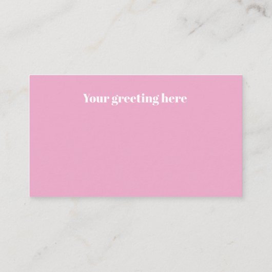 レトロなヴィンテージイースターのバニーが挨拶をする 名刺 (裏面)