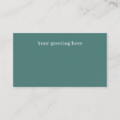 レトロなヴィンテージイースターの女の子による挨拶 名刺 (裏面)