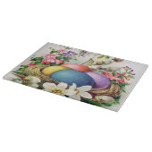 レトロなヴィンテージイースターエッグの花 カッティングボード (角)