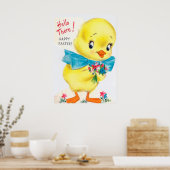 レトロなヴィンテージイースターシックのホリデーデコールのポスター ポスター (キッチン)