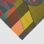 レトロなヴィンテージカラーの抽象芸術アフリカンマスク 薄葉紙 (詳細)