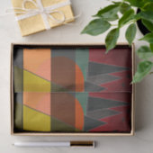 レトロなヴィンテージカラーの抽象芸術アフリカンマスク 薄葉紙 (ギフト)