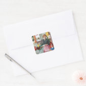 レトロなヴィンテージキッチン愛好家 スクエアシール (封筒)