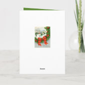 レトロなヴィンテージクリスマスの町を追加気持ち シーズンカード (裏面)