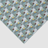 レトロなヴィンテージクリスマスサ飛んでいるンタタイル 薄葉紙 (詳細)