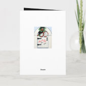 レトロなヴィンテージクリスマススノーカップル シーズンカード (裏面)