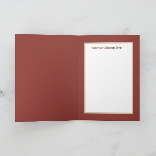 レトロなヴィンテージクリスマスディアーアド気持ち シーズンカード (内部)