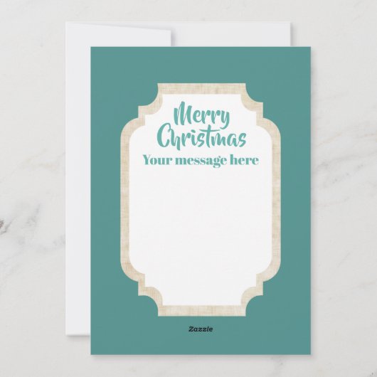 レトロなヴィンテージクリスマスレディのメッセージを追加 シーズンカード (裏面)