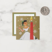 レトロなヴィンテージクリスマスレディーアド文字 ノートカード (正面/裏面インサイチュ)