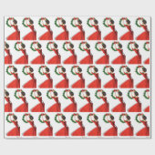 レトロなヴィンテージクリスマスレディータイルパーティー ラッピングペーパー (フラット)