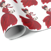 レトロなヴィンテージクリスマスレディータイルパーティー ラッピングペーパー (ロールコーナー)