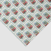 レトロなヴィンテージタイルのクリスマスサンタ 薄葉紙 (詳細)