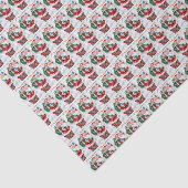 レトロなヴィンテージタイルのクリスマスサンタ 薄葉紙 (詳細)