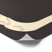 レトロなヴィンテージチョコレートドーナツ ポスター (角)