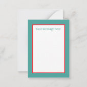 レトロなヴィンテージバレンタインキャットアドメッセージ ノートカード (裏面)