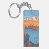 レトロなヴィンテージ旅行の土産シドニー・オーストラリア キーホルダー (正面左)
