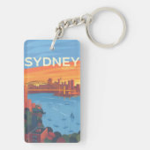 レトロなヴィンテージ旅行の土産シドニー・オーストラリア キーホルダー (裏面)