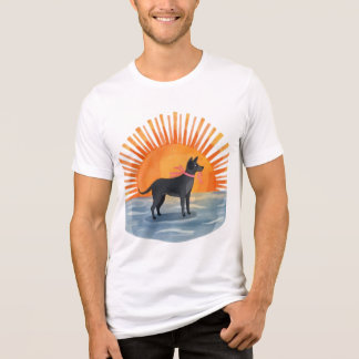 レトロなヴィンテージ犬種Tシャツ | 90年代スタイルのダスト加工 トライブレンドTシャツ