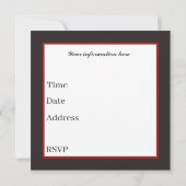 レトロなヴィンテージ飛んでいるサンタ・トナカイ 招待状 (裏面)