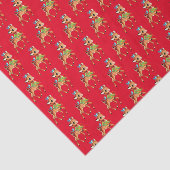 レトロなヴィンテージ鹿のクリスマスタイル 薄葉紙 (詳細)