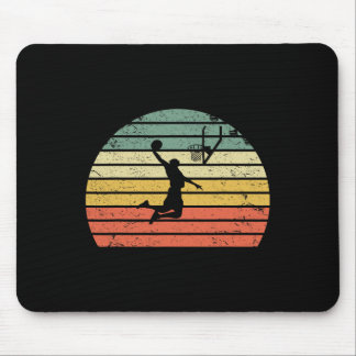 レトロなヴィンテージ スケッチ ダンクTシャツ 夕焼け カラフル  マウスパッド