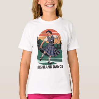 レトロなヴィンテージ スコットランドハイランドダンスのデザインギフト Tシャツ