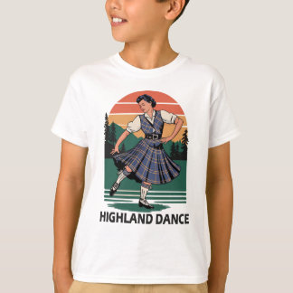 レトロなヴィンテージ スコットランドハイランドダンスのデザインギフト Tシャツ
