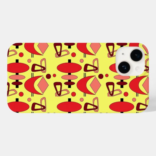 レトロな三日月型トーテム模様 Case-Mate iPhoneケース (裏面 (横))