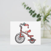 レトロな三輪自転車 ポストカード (スタンド正面)