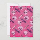 レトロな不気味なハロウィンのゴーストポスター風パーティー 招待状 (裏面)