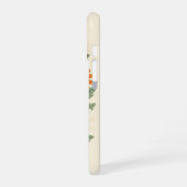 レトロな丸みを帯びた花弁のデイジーアート iPhone 16ケース (左側面)