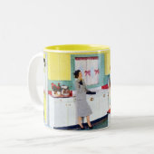 レトロな主婦たちのキッチン ツートーンマグカップ (正面左)