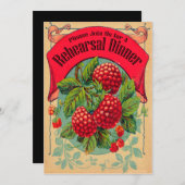 レトロな伝統オーチャードリハーサルのディナー招待 招待状 (正面/裏面)