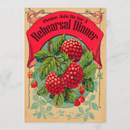 レトロな伝統オーチャードリハーサルのディナー招待 招待状