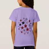 レトロな伝説のユニコーンと星のガールズTシャツ Tシャツ (裏面)