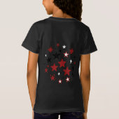 レトロな伝説のユニコーンと星のガールズTシャツ Tシャツ (裏面)