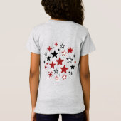 レトロな伝説のユニコーンと星のガールズTシャツ Tシャツ (裏面)