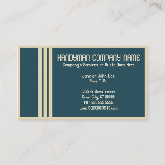 レトロな便利屋の名刺 名刺 (裏面)