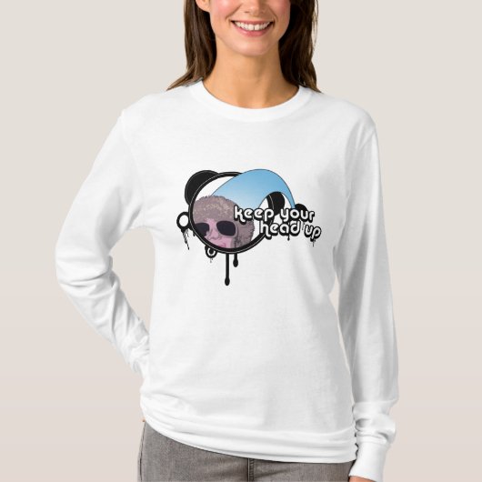 レトロな保pj：頭を上げて tシャツ (正面)