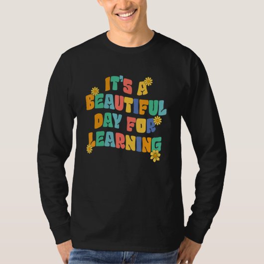 レトロな先生のための美しい学びの日 Tシャツ (正面)