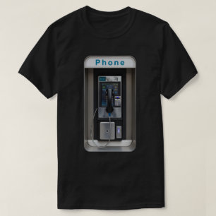 レトロな公衆電話デザイン、ビンテージの電話ボックスアート Tシャツ